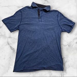 Lululemon Mens Medium Blue Collared Short Sleeve Shirt